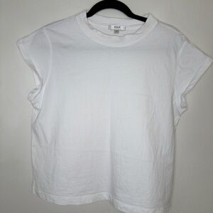 Agolde White Crewneck Short Sleeve T-Shirt